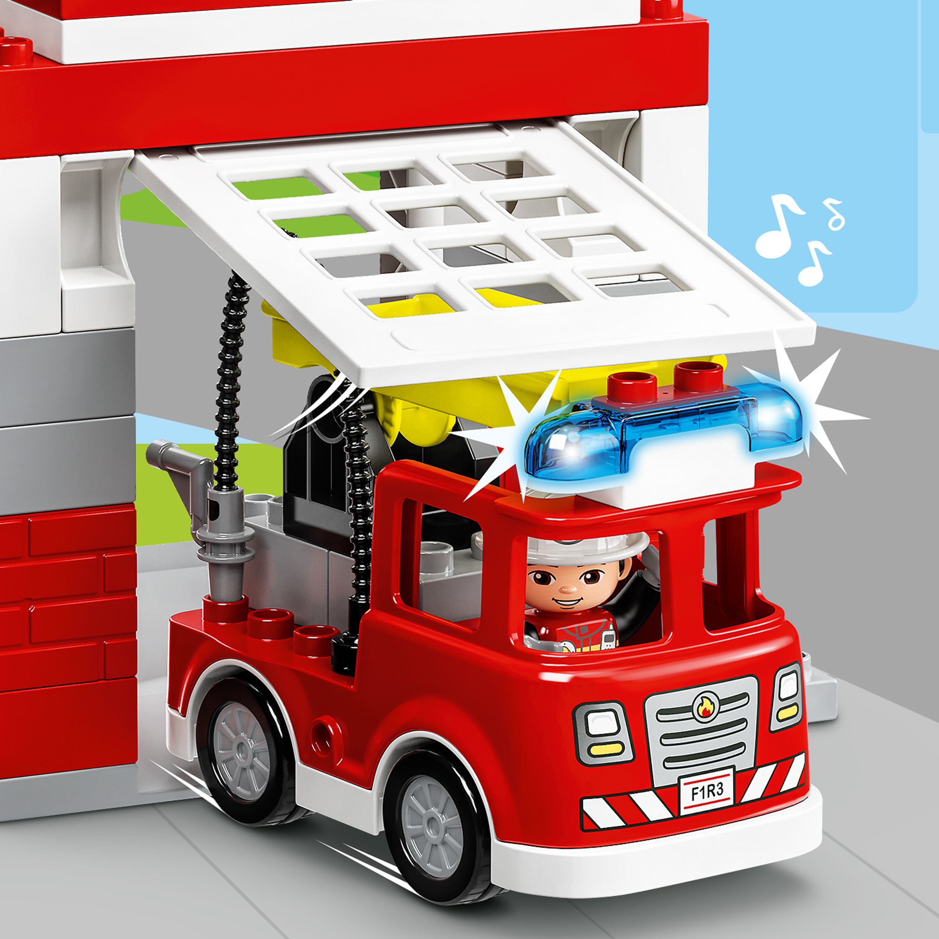 Конструктор LEGO DUPLO Пожежна частина та вертоліт, 117 деталей (10970) - фото 6