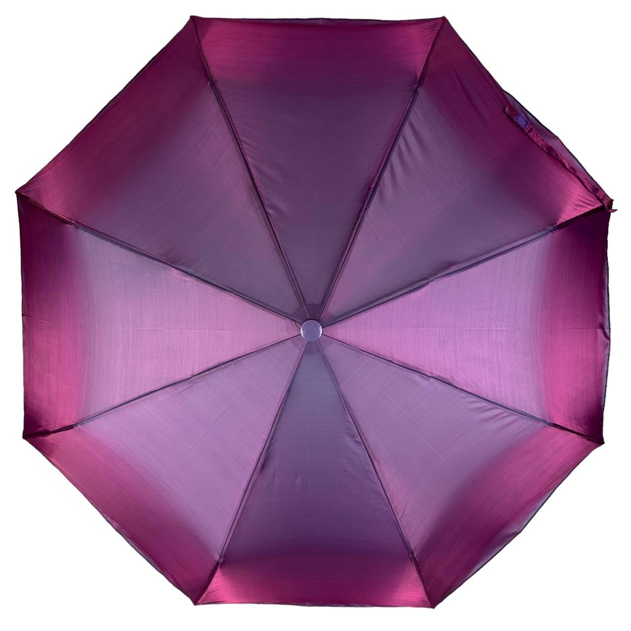 Женский складной зонтик полуавтомат Toprain 97 см фиолетовый - фото 3