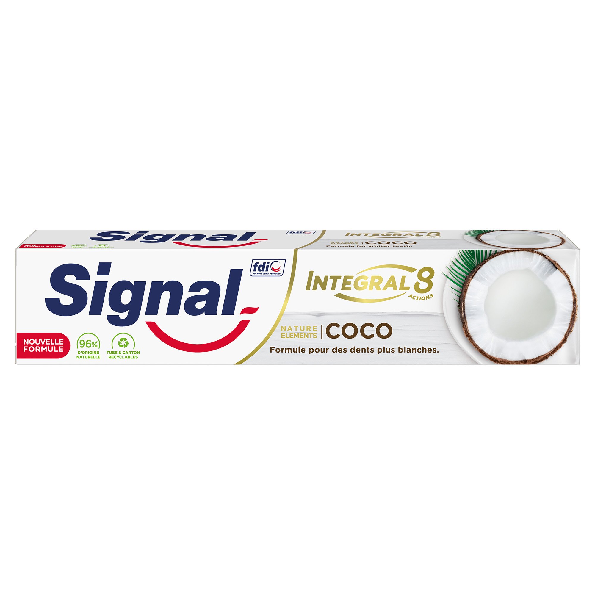 Зубная паста Signal Integral 8 Nature Elements С Кокосом, 75 мл - фото 1