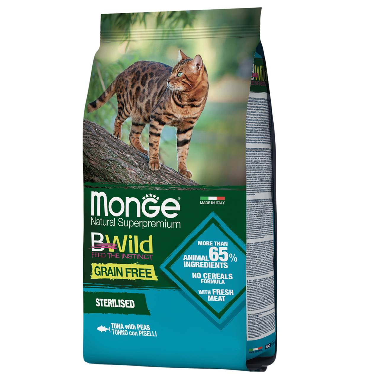 Сухий корм для котів Monge Cat Bwild Gr.Free, тунець, 1,5 кг - фото 1