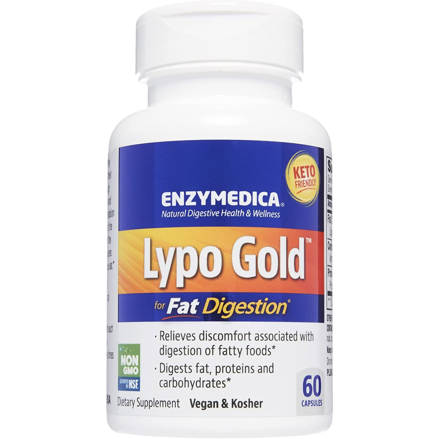 Ферменты для усвоения жиров Enzymedica Lypo Gold For Fat Digestion 60 капсул - фото 1