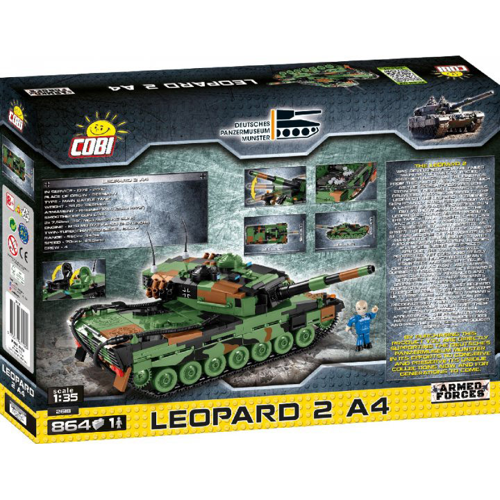 Конструктор Cobi Танк Leopard 2A4, масштаб 1:35, 864 детали (COBI-2618) - фото 2