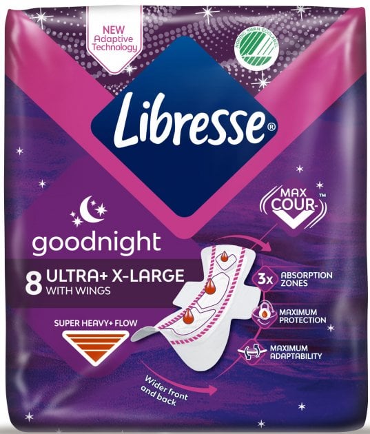 Гігієнічні прокладки Libresse Ultra Goodnight Extra Large нічні, 8 шт. - фото 2