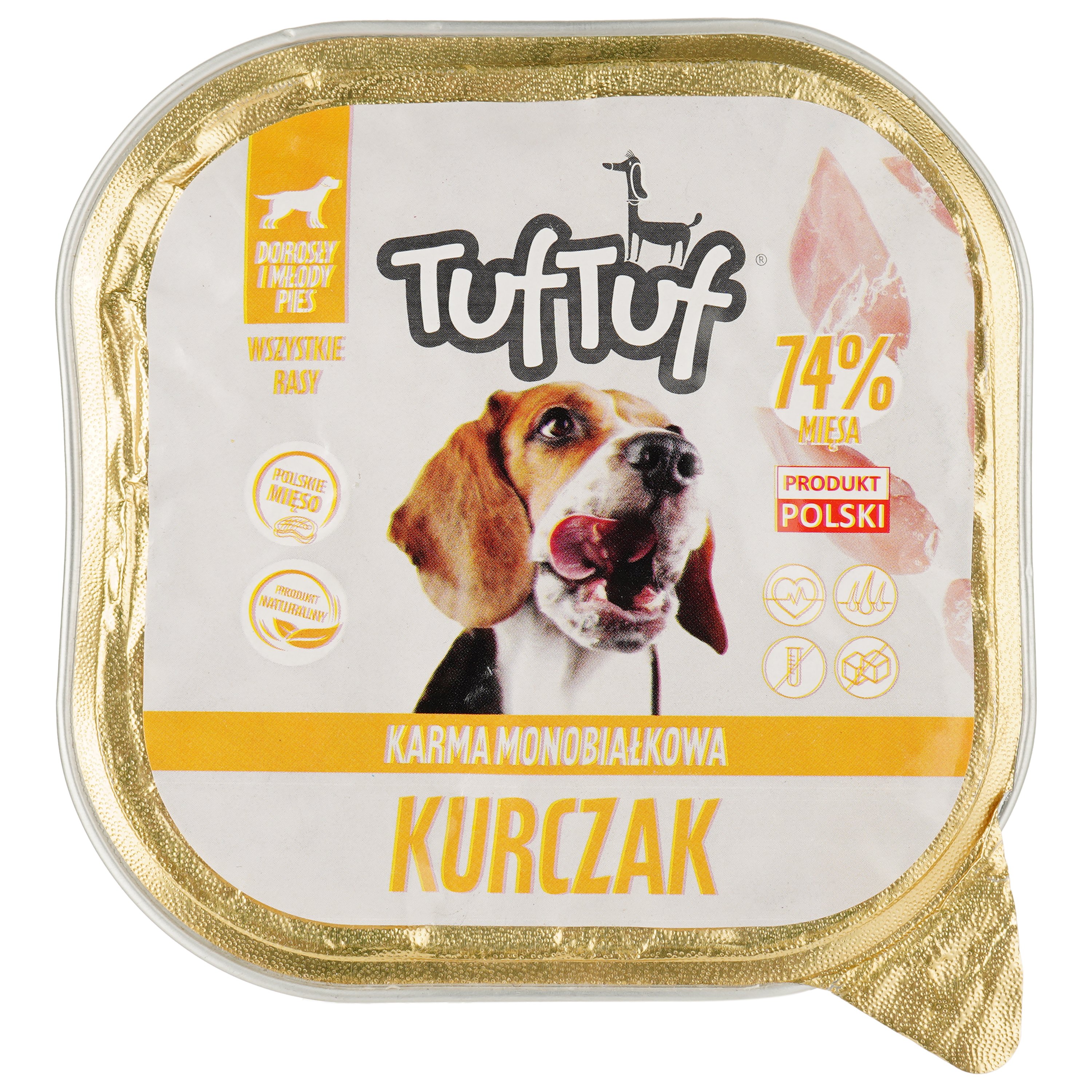 Влажный корм для взрослых собак Tuf Tuf паштет из мяса птицы, 300 г (472387) - фото 2