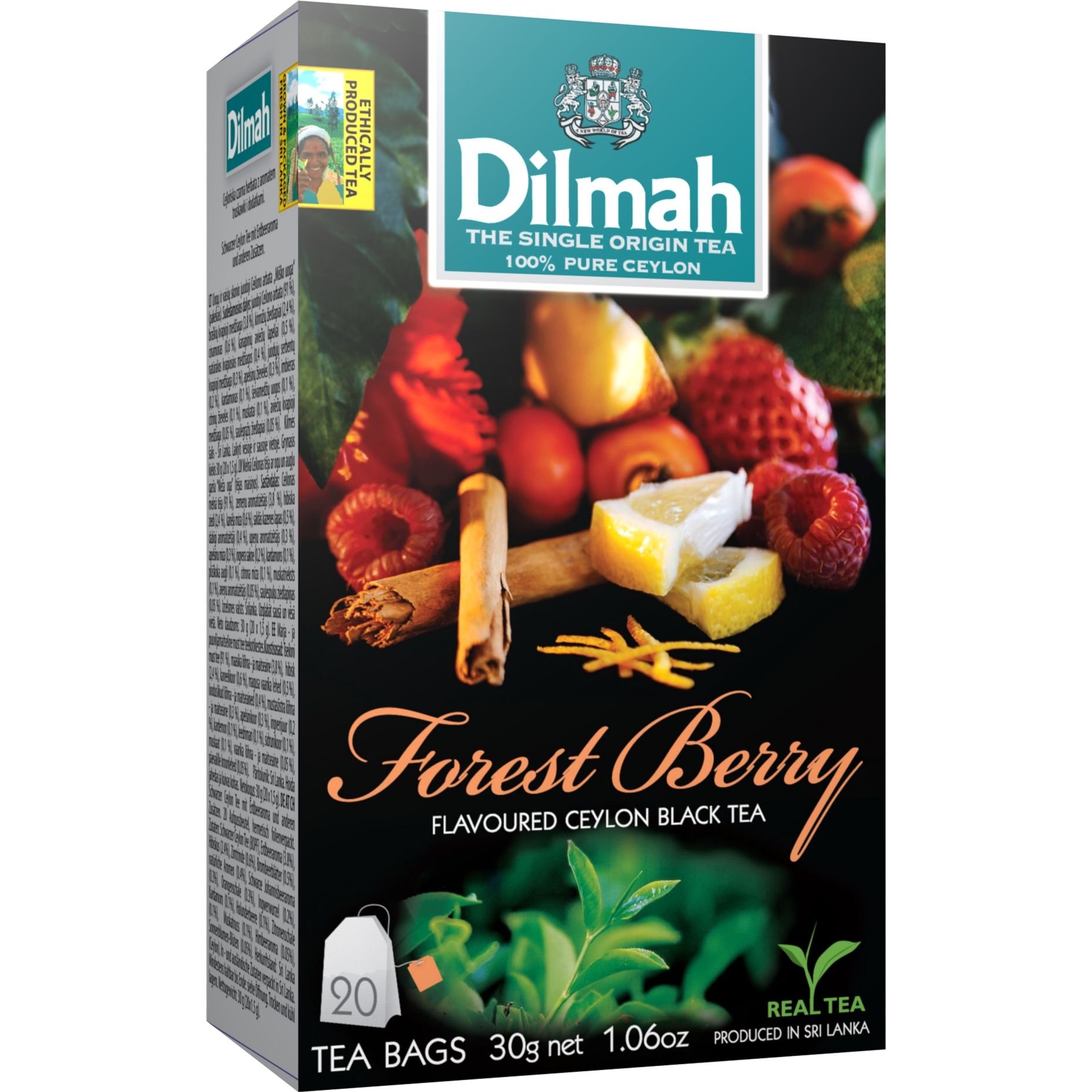 Чай черный Dilmah Forest Berry, 30 г (20 шт. х 1.5 г) (896864) - фото 1