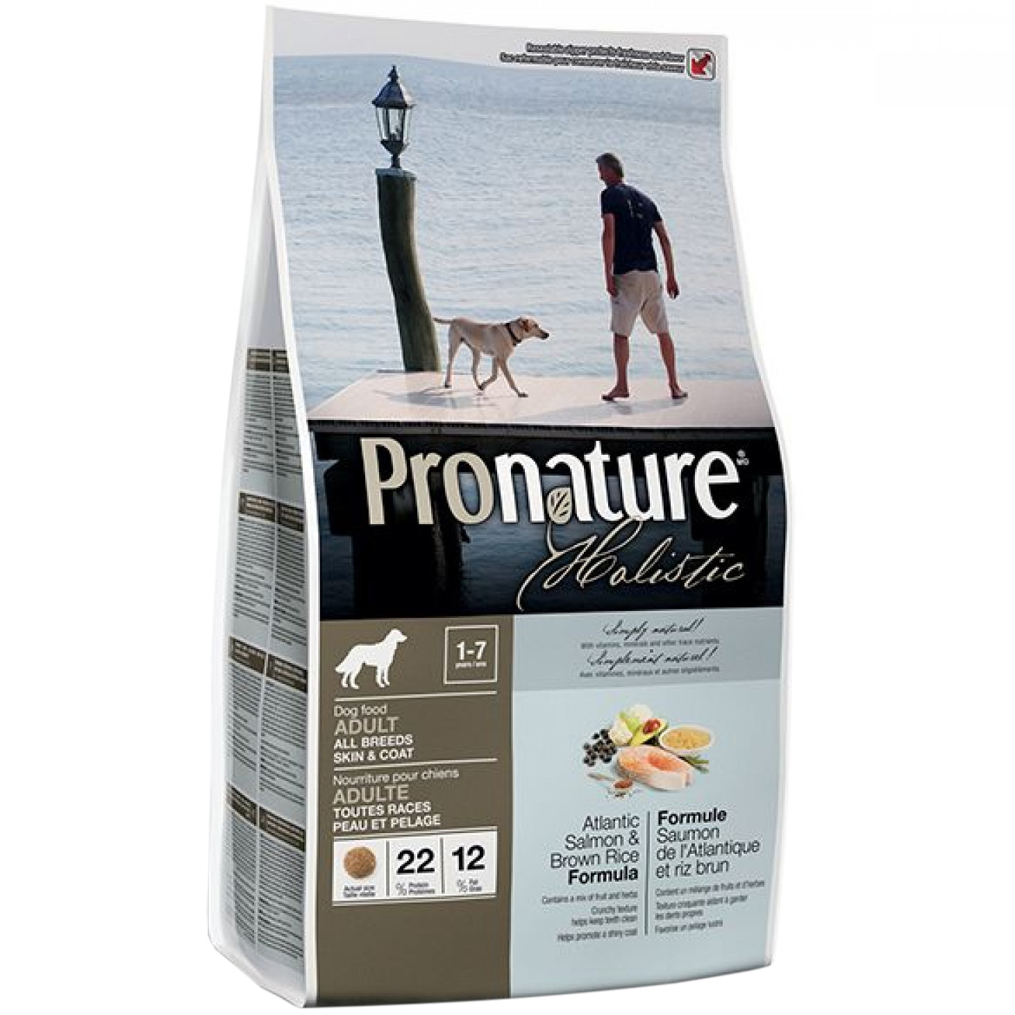 Сухий корм для собак Pronature Holistic з атлантичним лососем та коричневим рисом 13.6 кг - фото 1