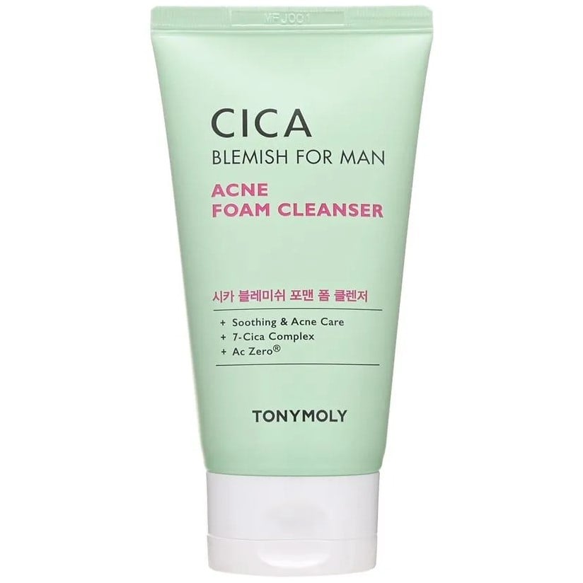 Пенка для умывания Tony Moly Derma Lab Cica Blemish For Man Acne Foam Cleanser, 120 г - фото 2