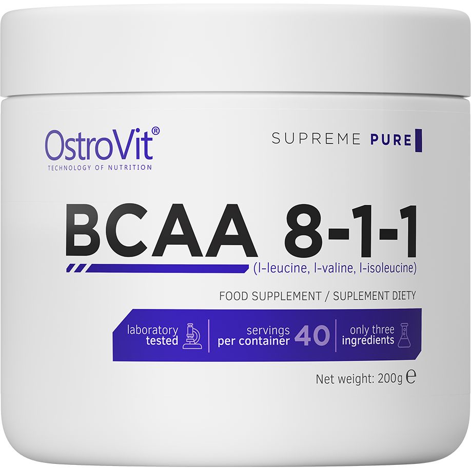 Амінокислота OstroVit BCAA 8-1-1 Natural 200 г - фото 1