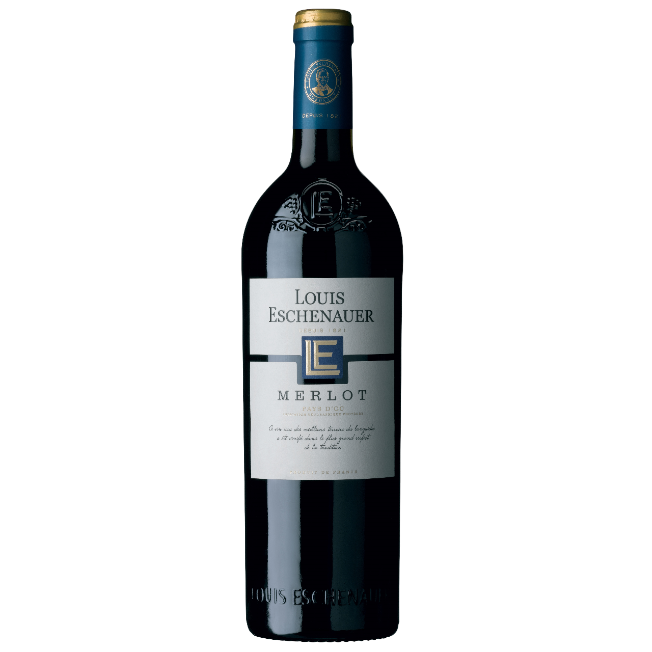 Вино Louis Eschenauer Merlot, червоне, сухе, 14%, 0,75 л (1312340) - фото 1