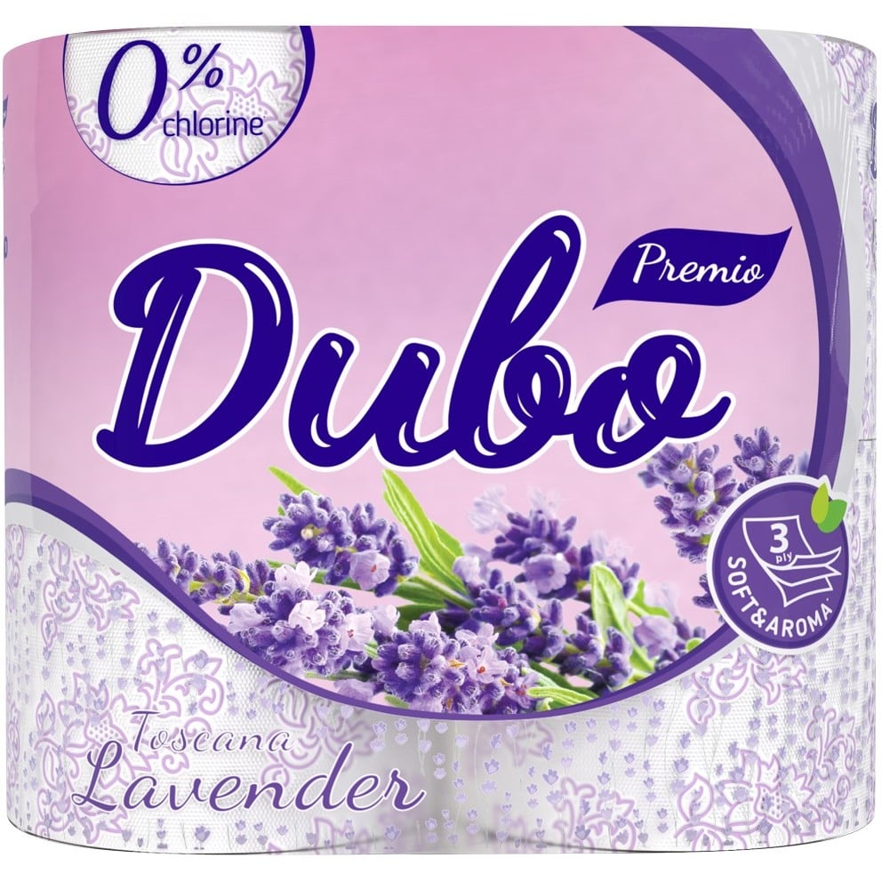 Туалетний папір Диво Premio Toscana Lavender, тришаровий, 4 рулони - фото 1