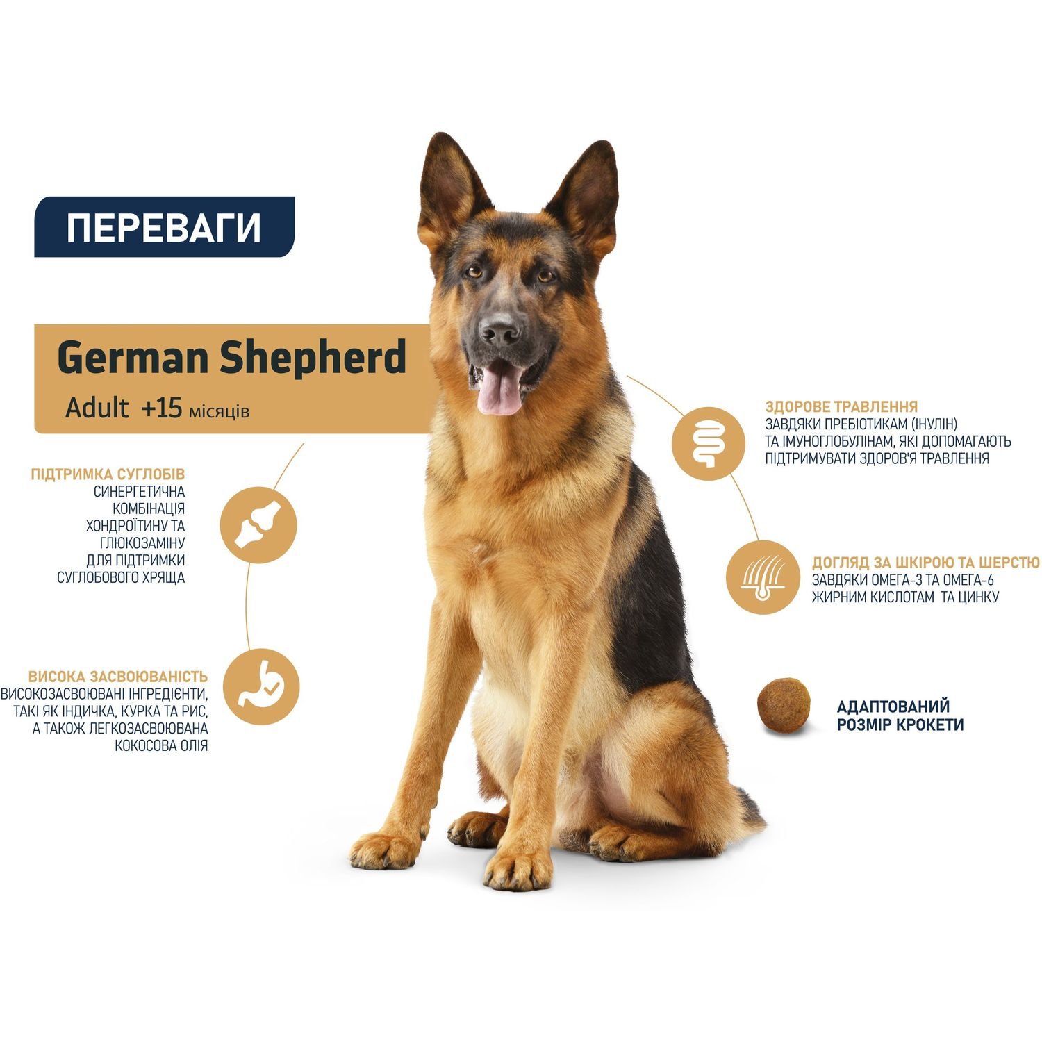 Сухий корм для німецьких вівчарок Advance Dog German Shepherd з індичкою і рисом 12 кг - фото 6
