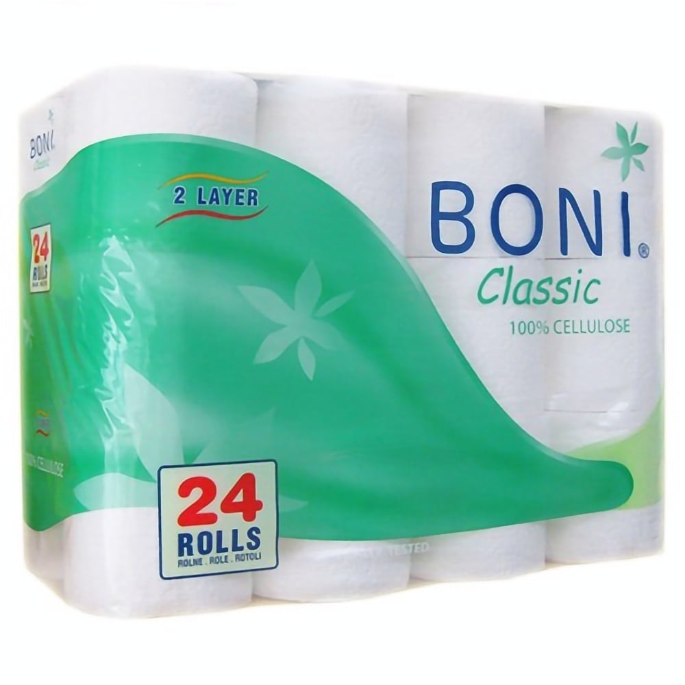 Туалетная бумага Boni Classic, двухслойная, 24 рулона - фото 1