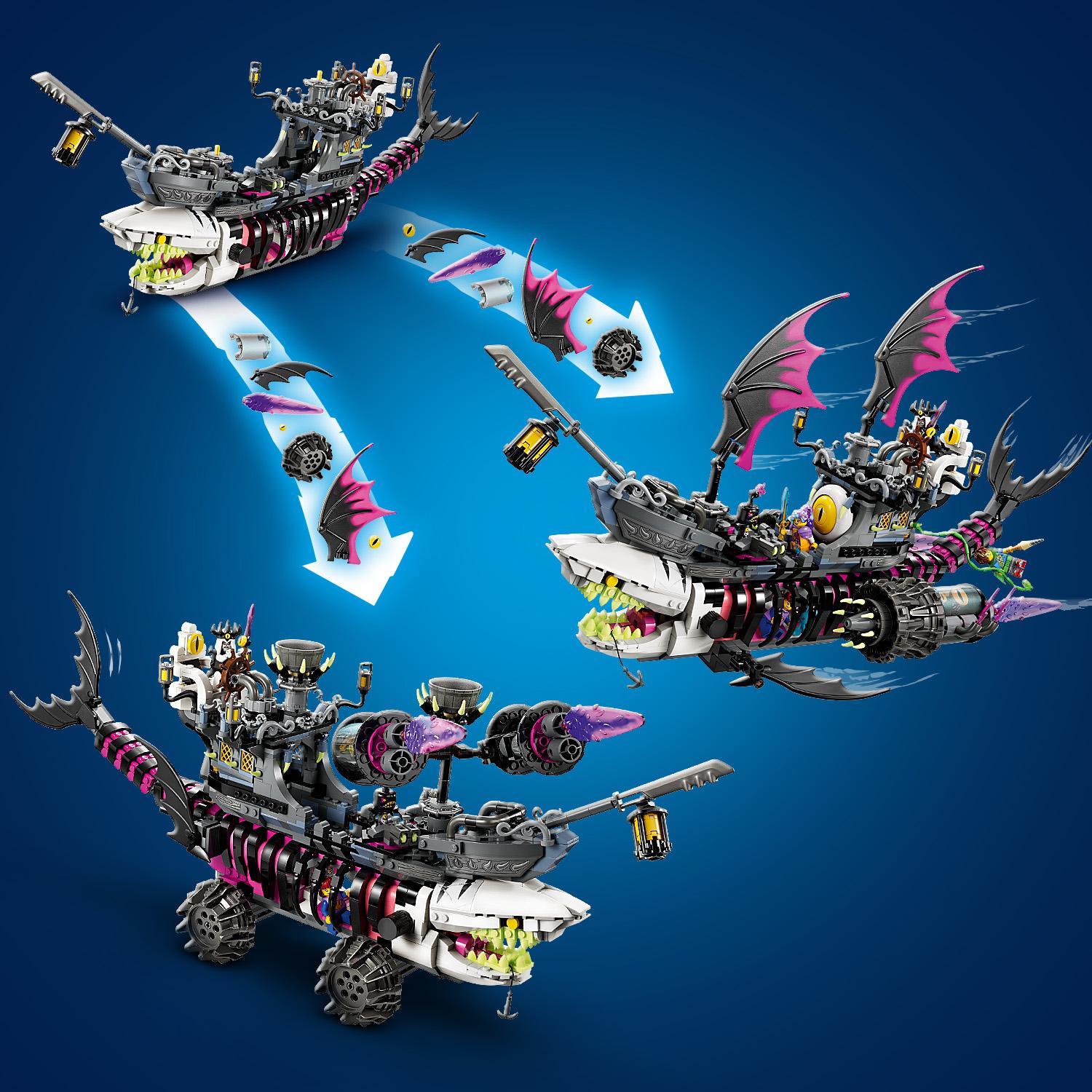Конструктор LEGO DREAMZzz Ужасающий корабль Акула 1389 деталей (71469) - фото 6