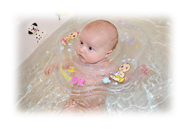 Круг для купания KinderenOK Baby Капелька с погремушкой, голубой (204238_05) - фото 5