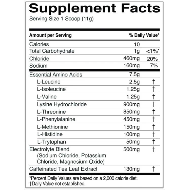 Амінокислота ЕАА з кофеїном Rule 1 Essential Amino 9 + Energy Полунична маргарита 345 г - фото 2