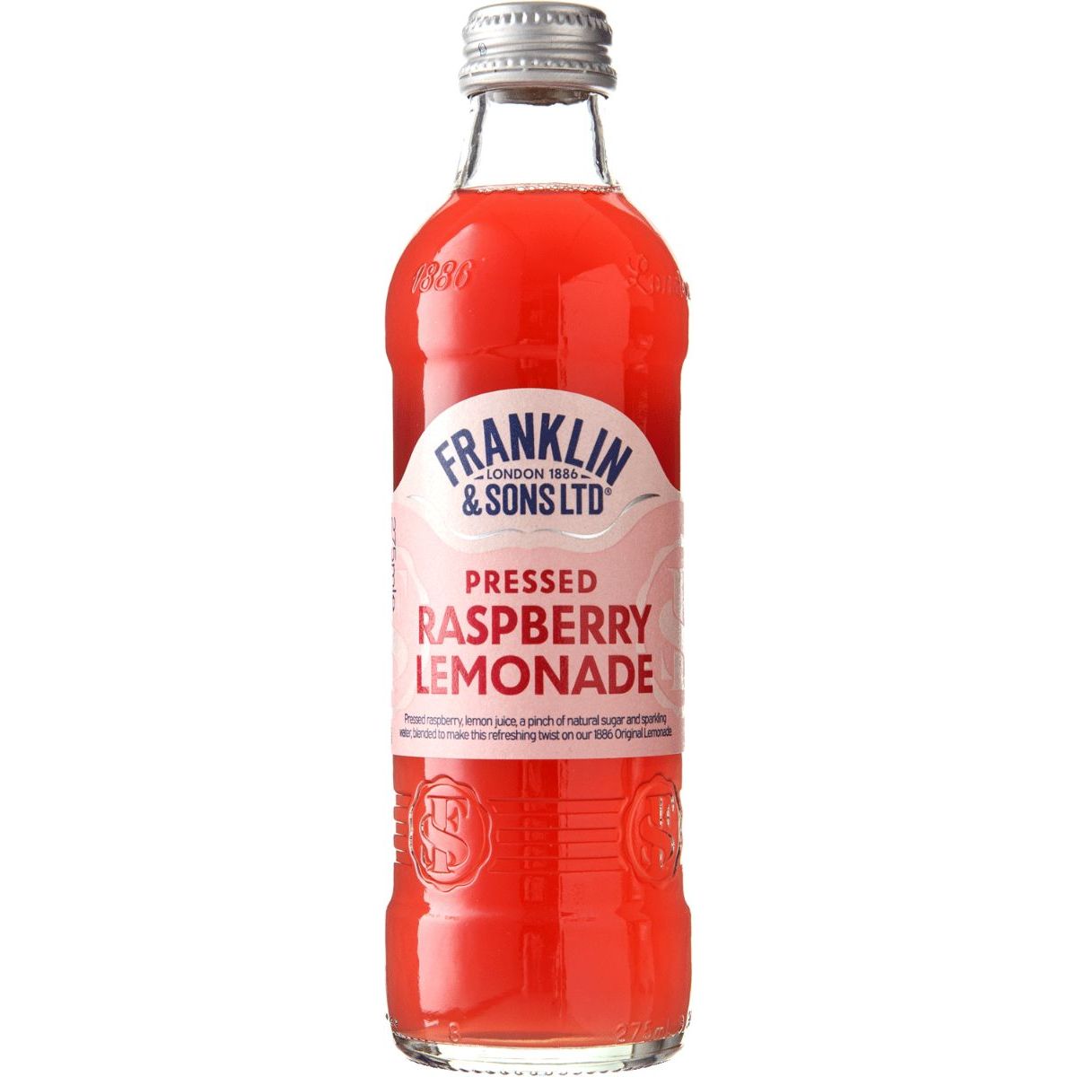 Напиток Franklin & Sons Pressed Raspberry Lemonade безалкогольный 275 мл - фото 1