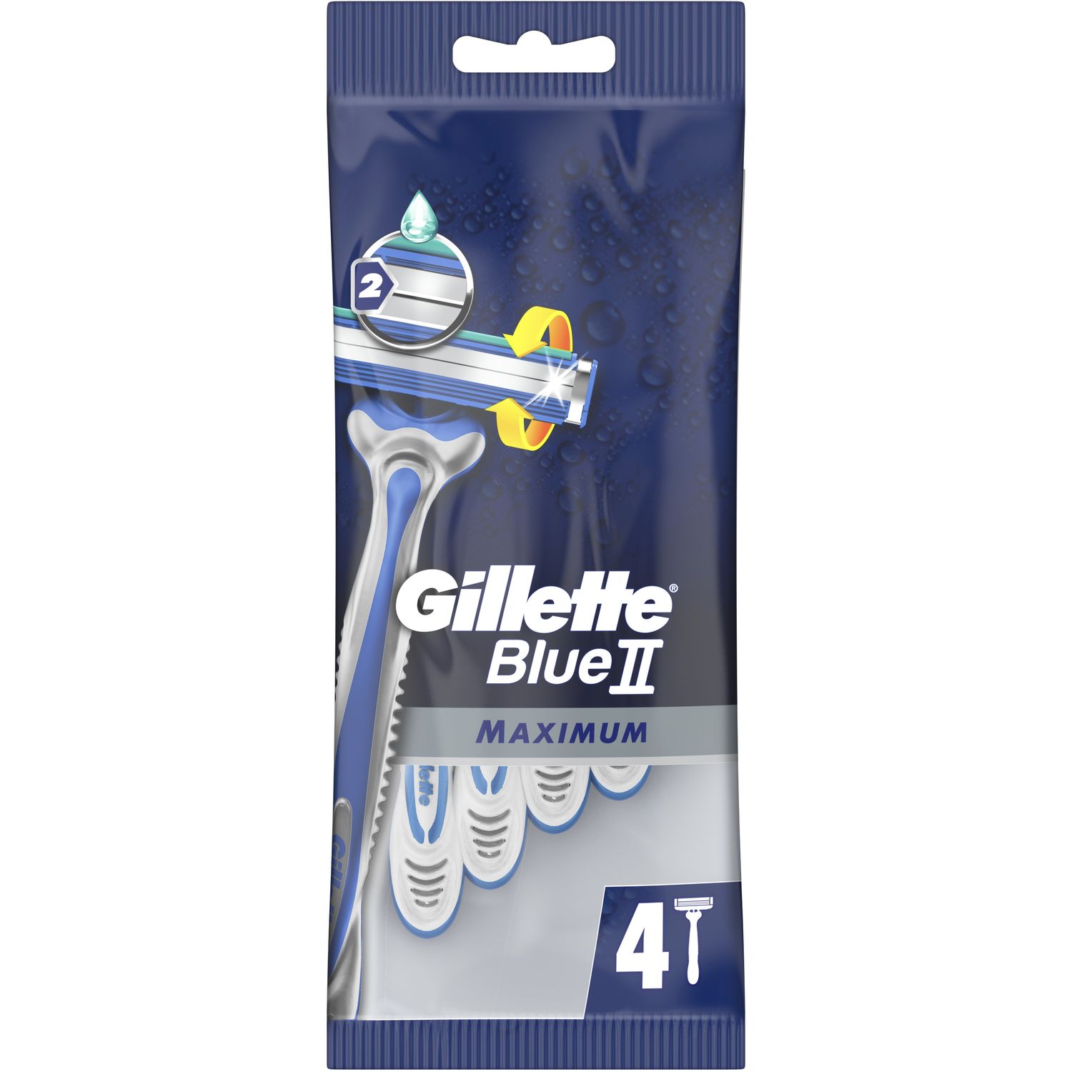 Одноразовий станок для гоління Gillette Blue 2 Maximum, 4 шт. - фото 2