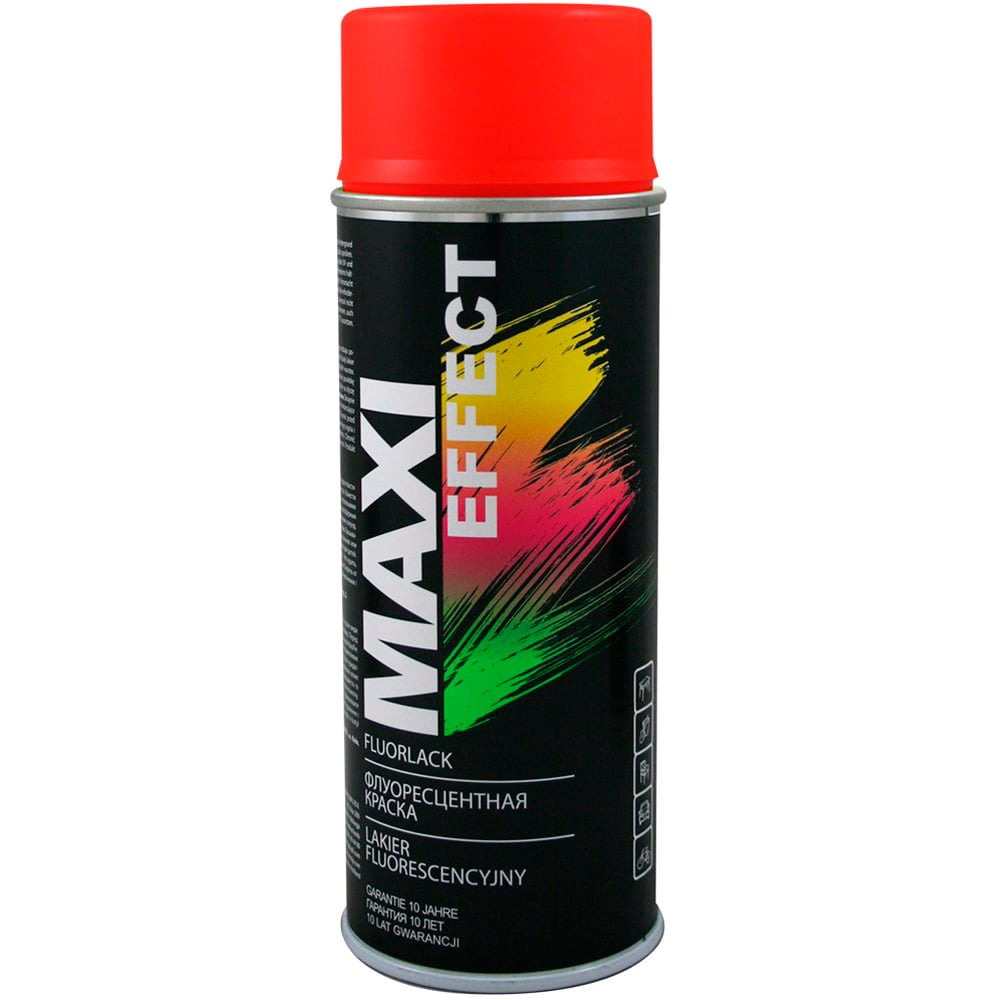 Емаль аерозольна Maxi Color Effect флуоресцентна червона 400 мл - фото 1