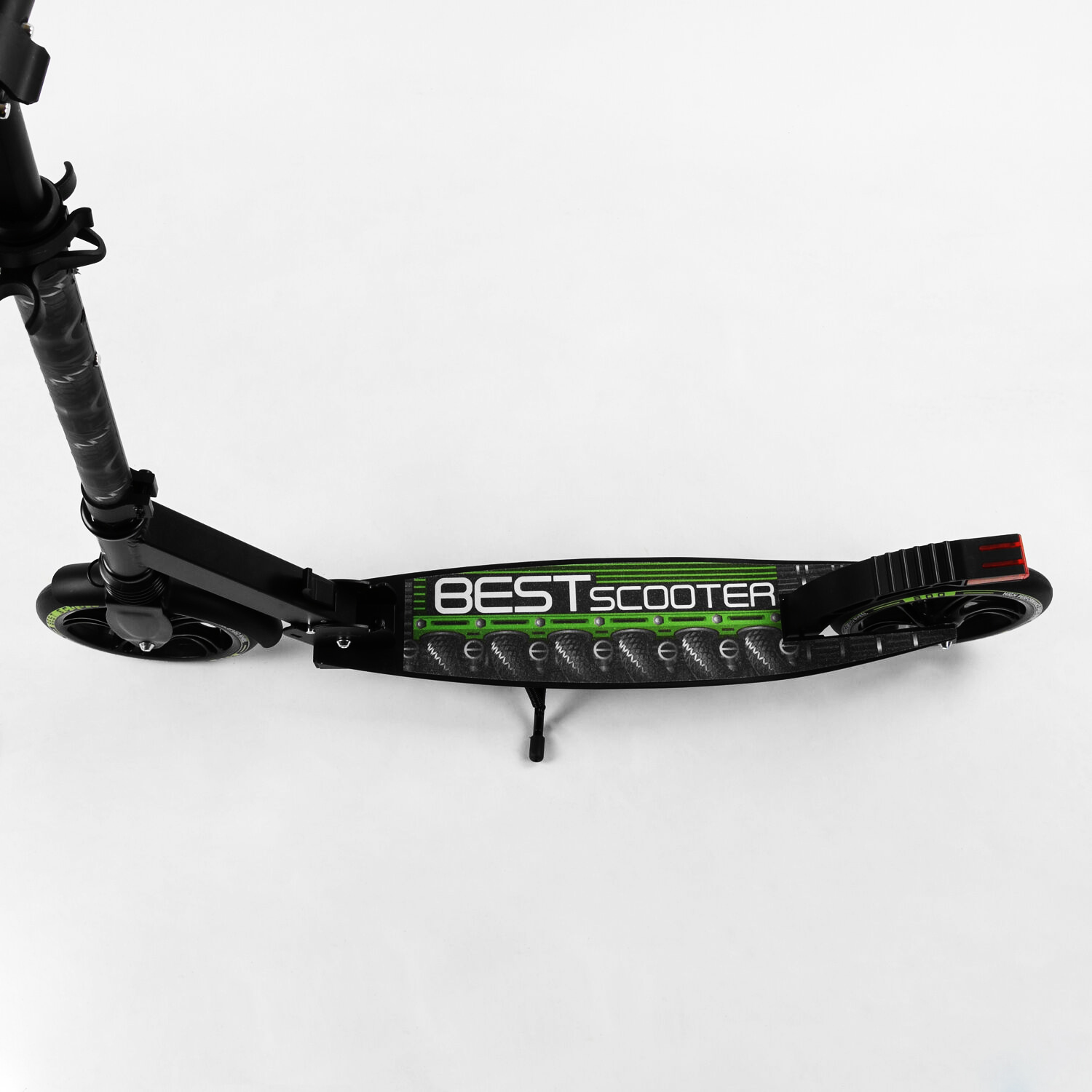 Самокат Best Scooter 57х14х80-98.5 см Чорно-зелений 000231603 - фото 3