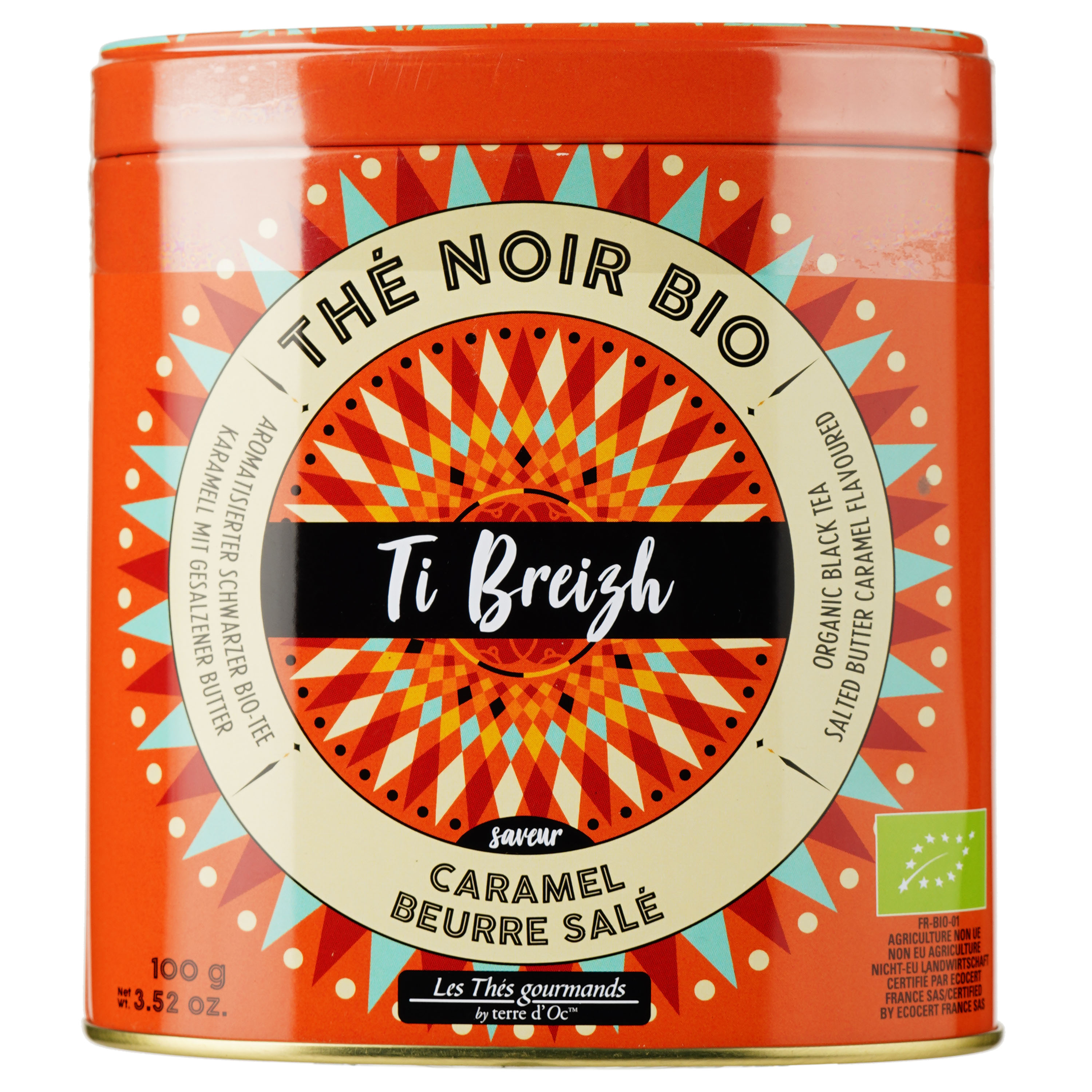 Чай чорний Terre d'Oc Ti Breizh, солона карамель, органічний, 100 г (885826) - фото 1
