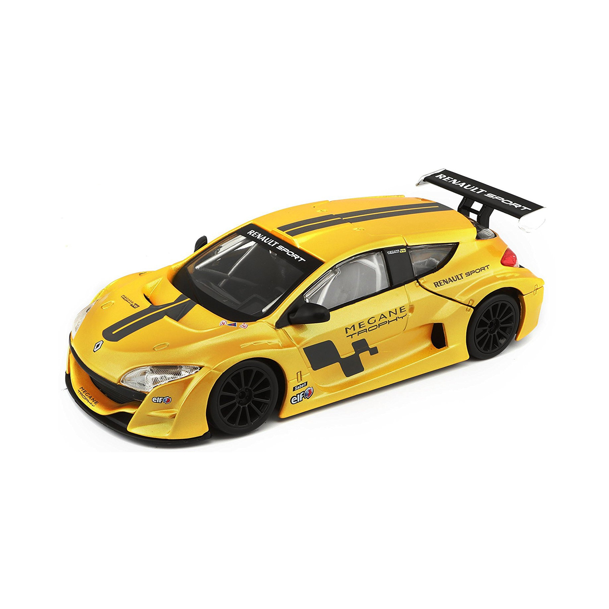 Автомодель Bburago Renault Megane Trophy 1:24 желтый металлик (18-22115) - фото 3