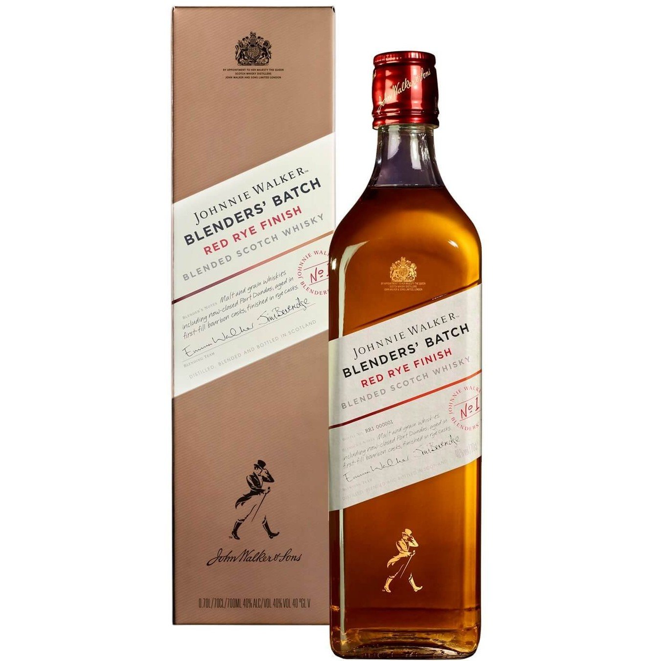 Виски Johnnie Walker Red Rye Finish Blended Scotch Whisky, 0,7 л, 40% (704181) - фото 1