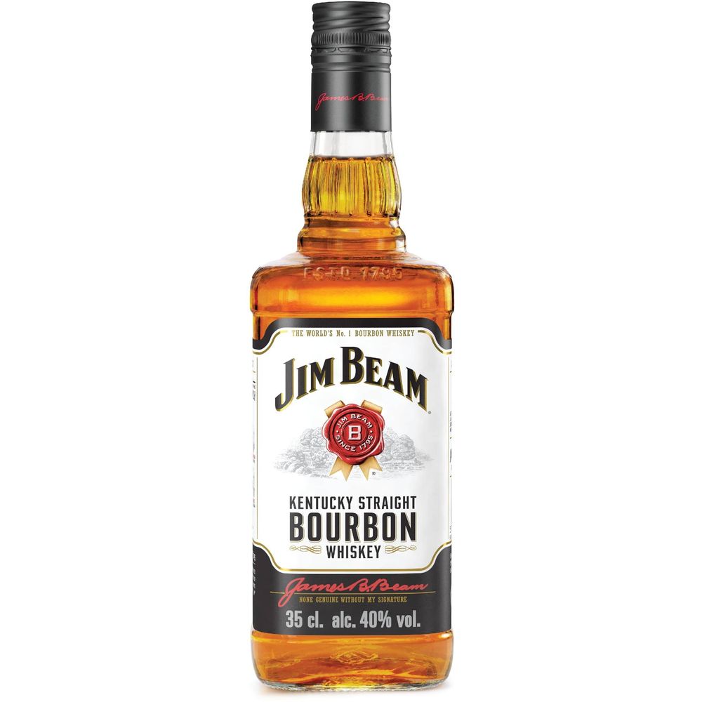 Віскі Jim Beam White Kentucky Staright Bourbon Whisky, 40%, 0,35 л - фото 1