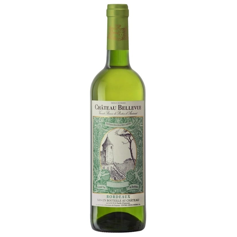 Вино Chateau Bellevue Blanc, біле, сухе, 13,5%, 0,75 л (5092) - фото 1