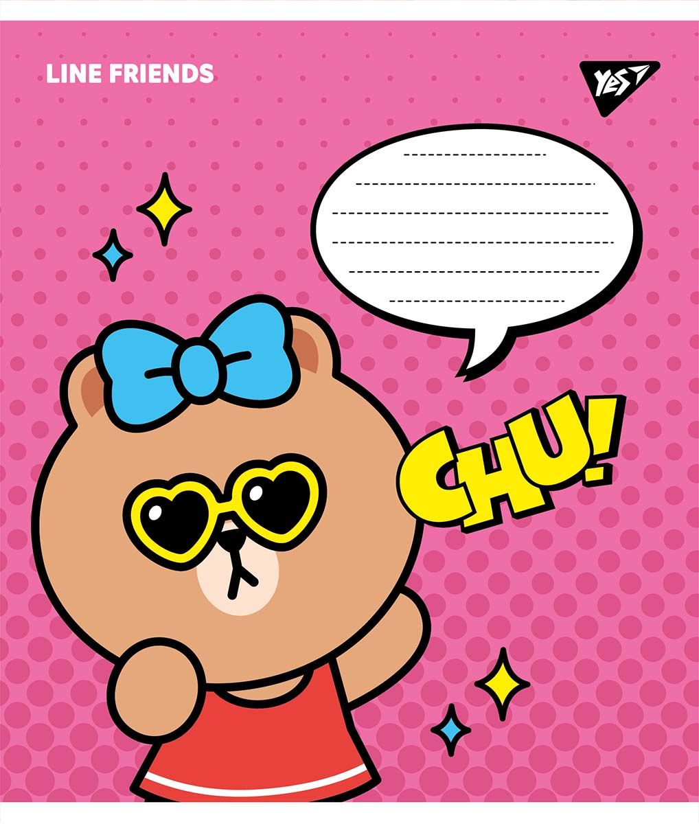 Набір зошитів Yes Line friends, в клітинку, 18 аркушів, 25 шт. (766329) - фото 4