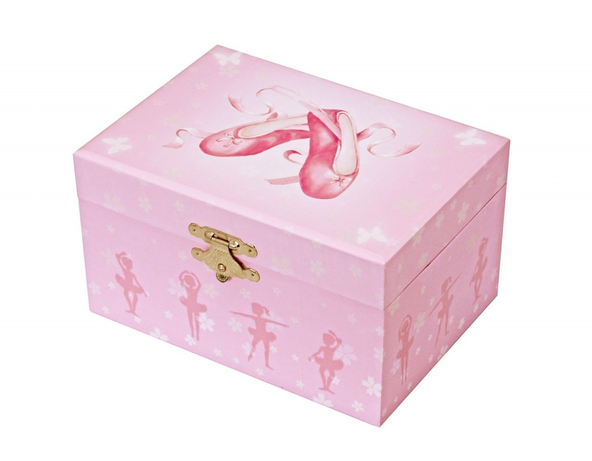 Музыкальная шкатулка люминесцентная Trousselier Обувь балерины, розовый, 15х8х10,5 (S50975) - фото 1