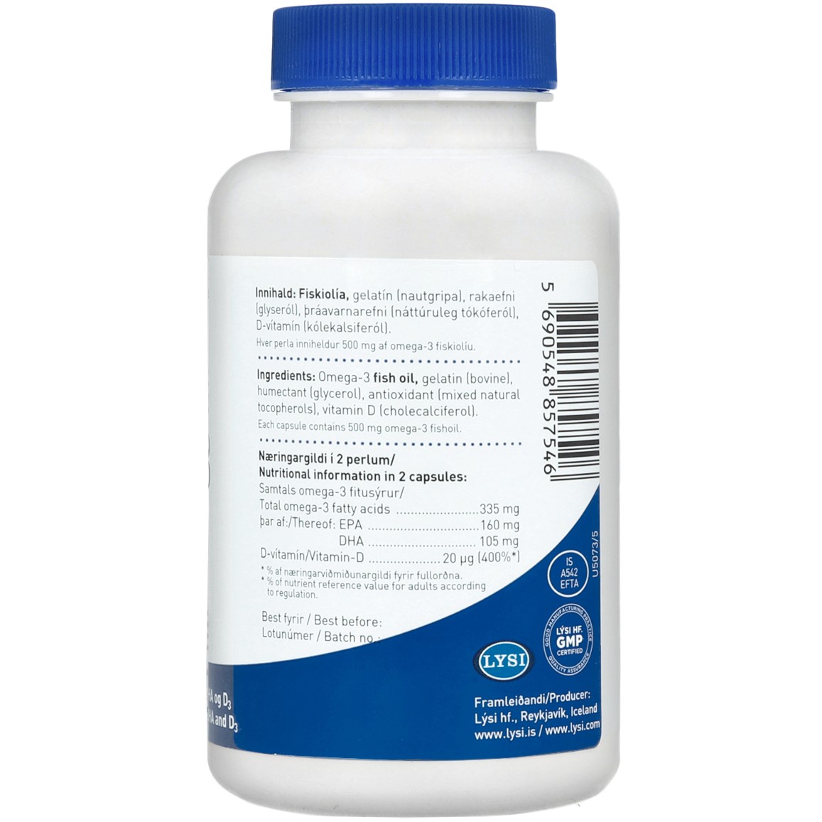 Омега-3 Lysi комплекс з вітаміном D3 капсули 500 мг №120 - фото 2