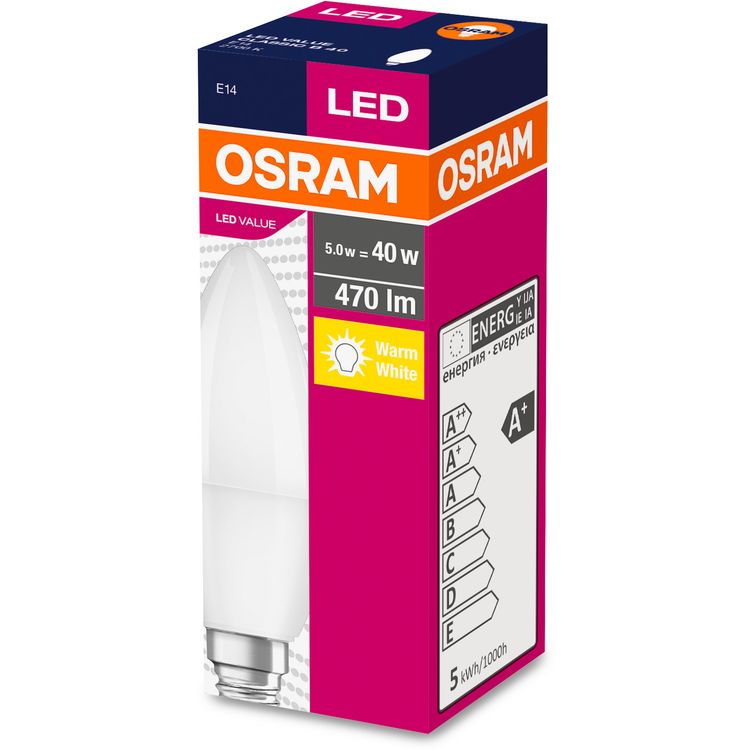 Лампа Osram LED 5 Вт E14 B40 (4052899326453) - фото 2