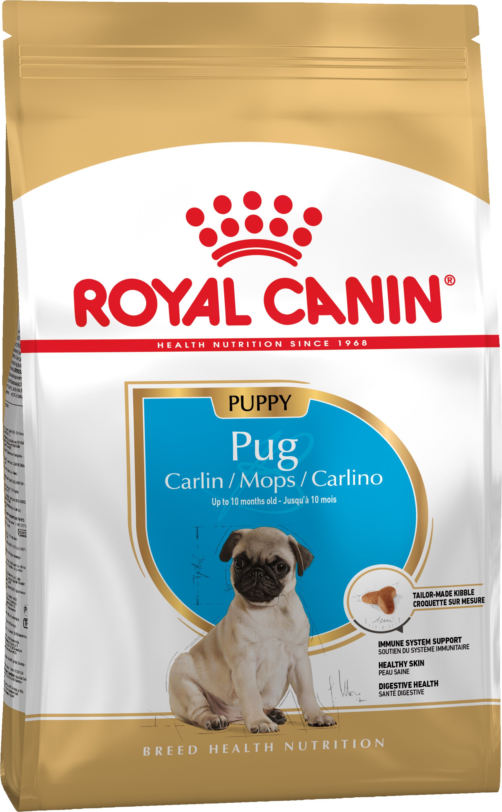 Сухой корм Royal Canin Pug Puppy для щенков, с мясом птицы и рисом, 0,5 кг - фото 1
