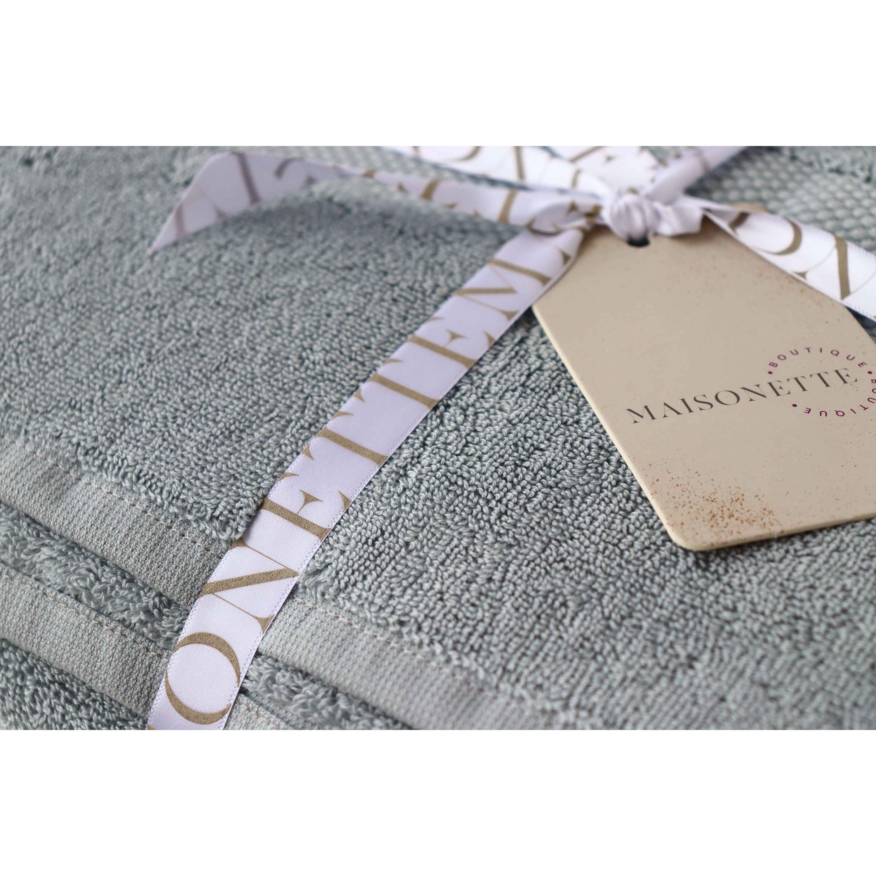 Набор полотенец Maisonette Elegance 147x76 см 2 шт. серебристо-серый (40634) - фото 6