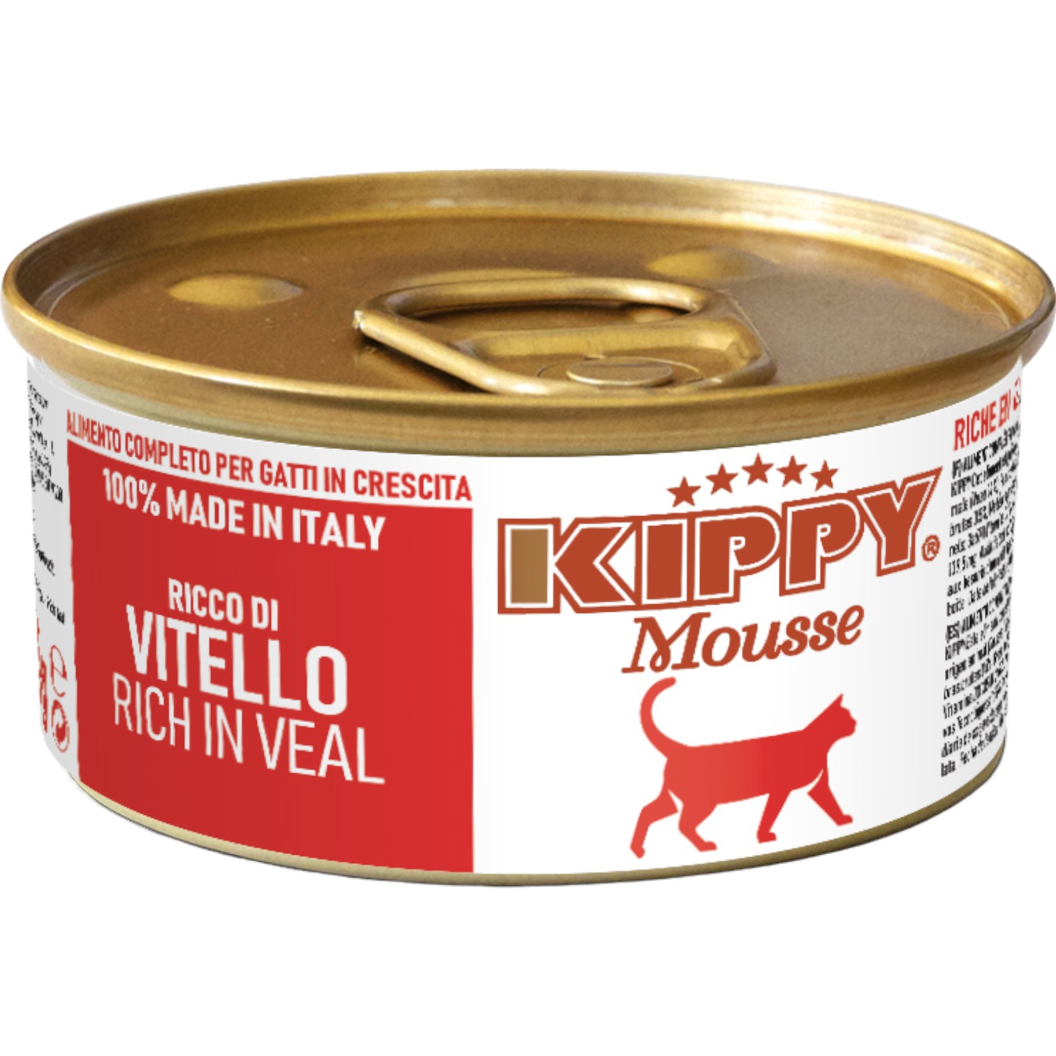 Вологий корм Kippy Mousse для дорослих котів мус з телятиною 85 г - фото 1