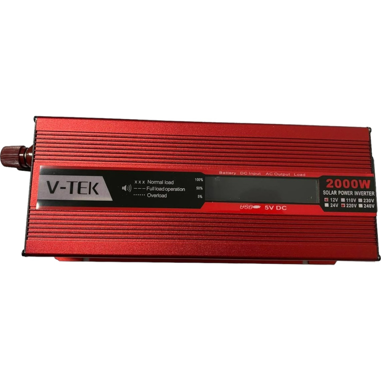 Інвертор напруги Voltronic NV-2000 (1200Вт)+LCD, 12/220V, approximated, 1 універсальна розетка, клеми - фото 1