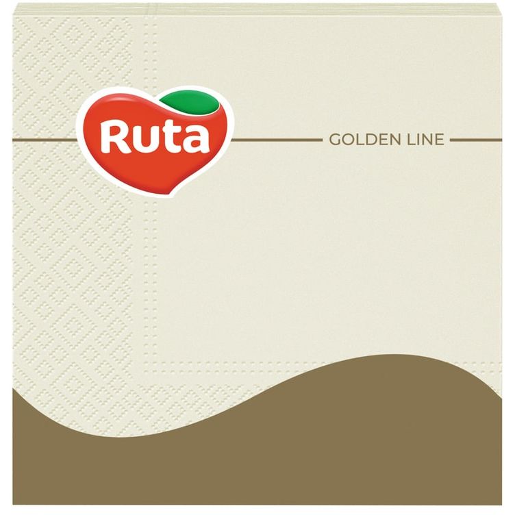 Салфетки Ruta, трехслойные, 33х33 см, 20 шт., шампань - фото 1