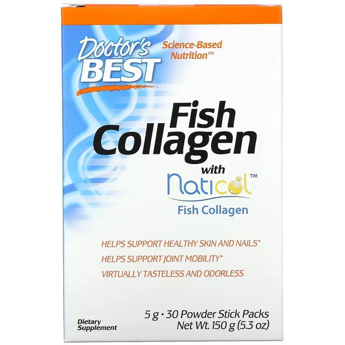 Коллаген Doctor's Best Fish Collagen with Naticol 5 г 30 стиков - фото 1