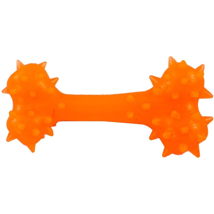 Игрушка для собак Agility кость 8 см оранжевая - фото 1