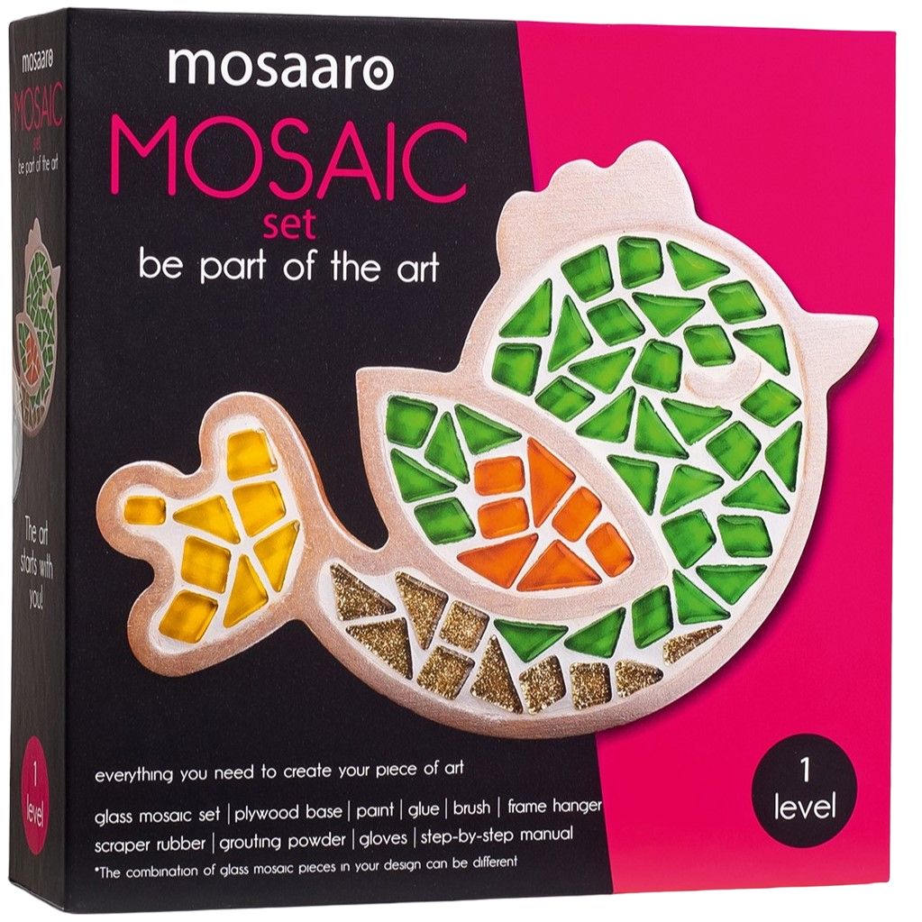 Стеклянная мозаика Mosaaro Птица (MA1005) - фото 1