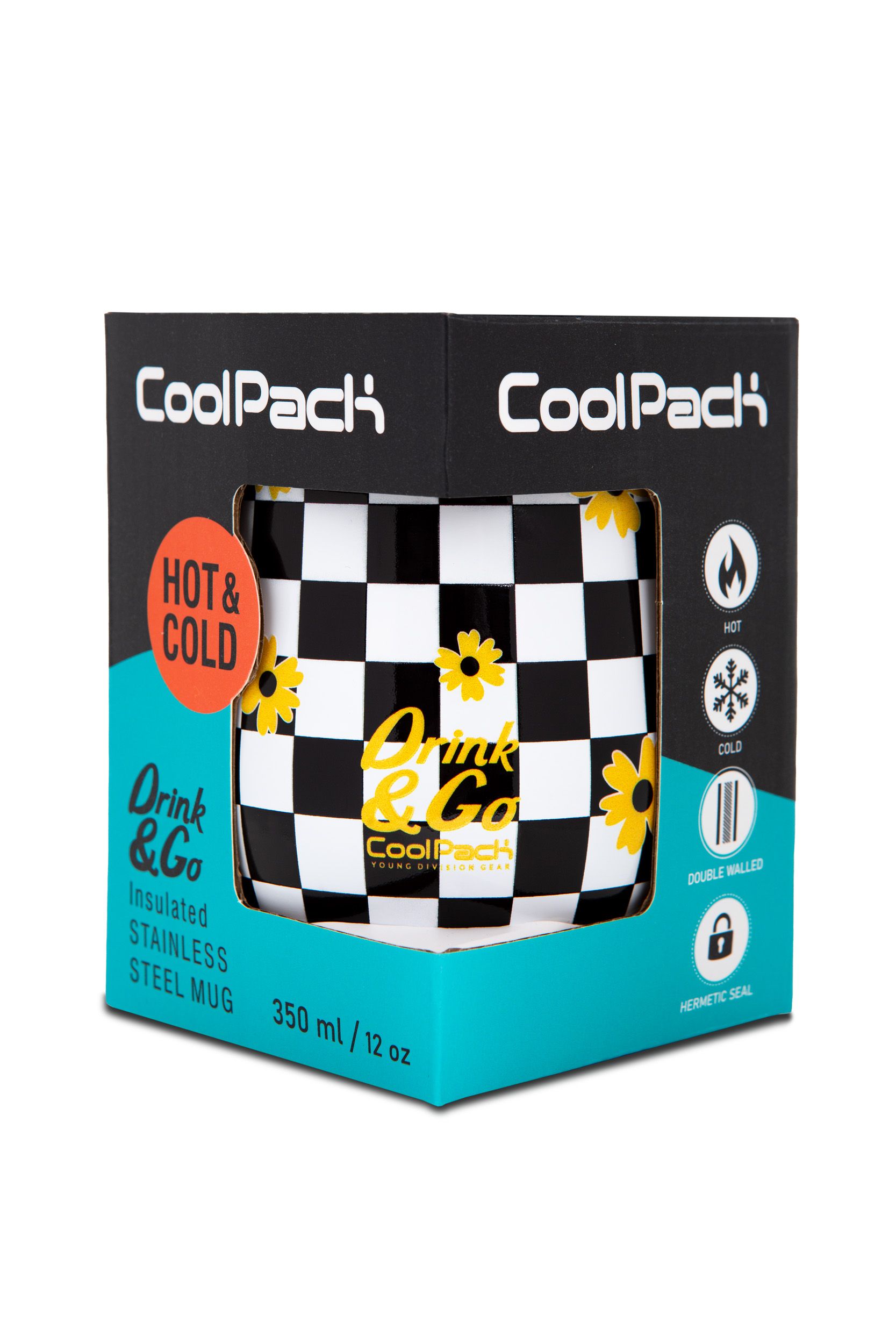 Термокружка CoolPack Drink & Go Chess Flow металева 350 мл (Z22745) - фото 2