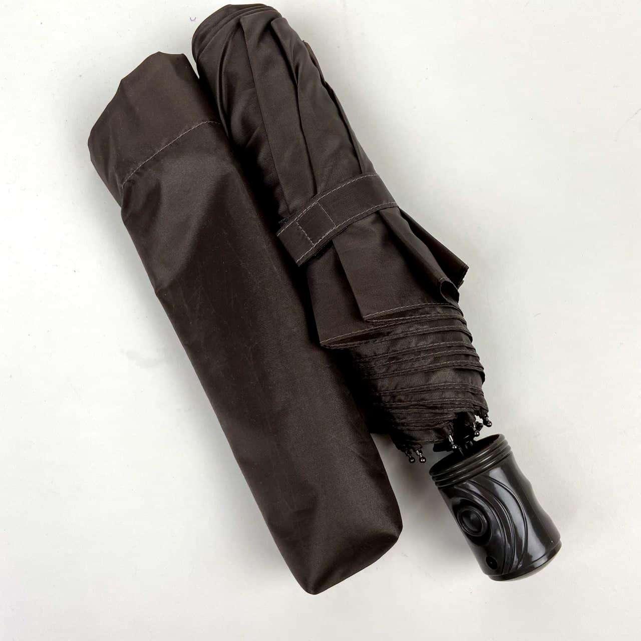 Мужской складной зонтик полуавтомат S&L 98 см черный - фото 9