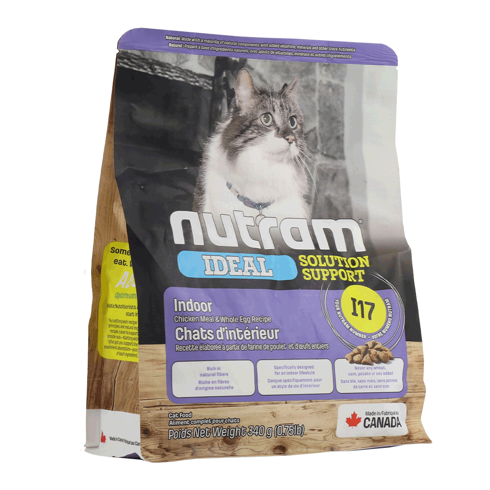 Сухий корм для котів Nutram - I17 Ideal Solution Support Indoor Cat, домашнє утримання, 340 г (67714980097) - фото 1