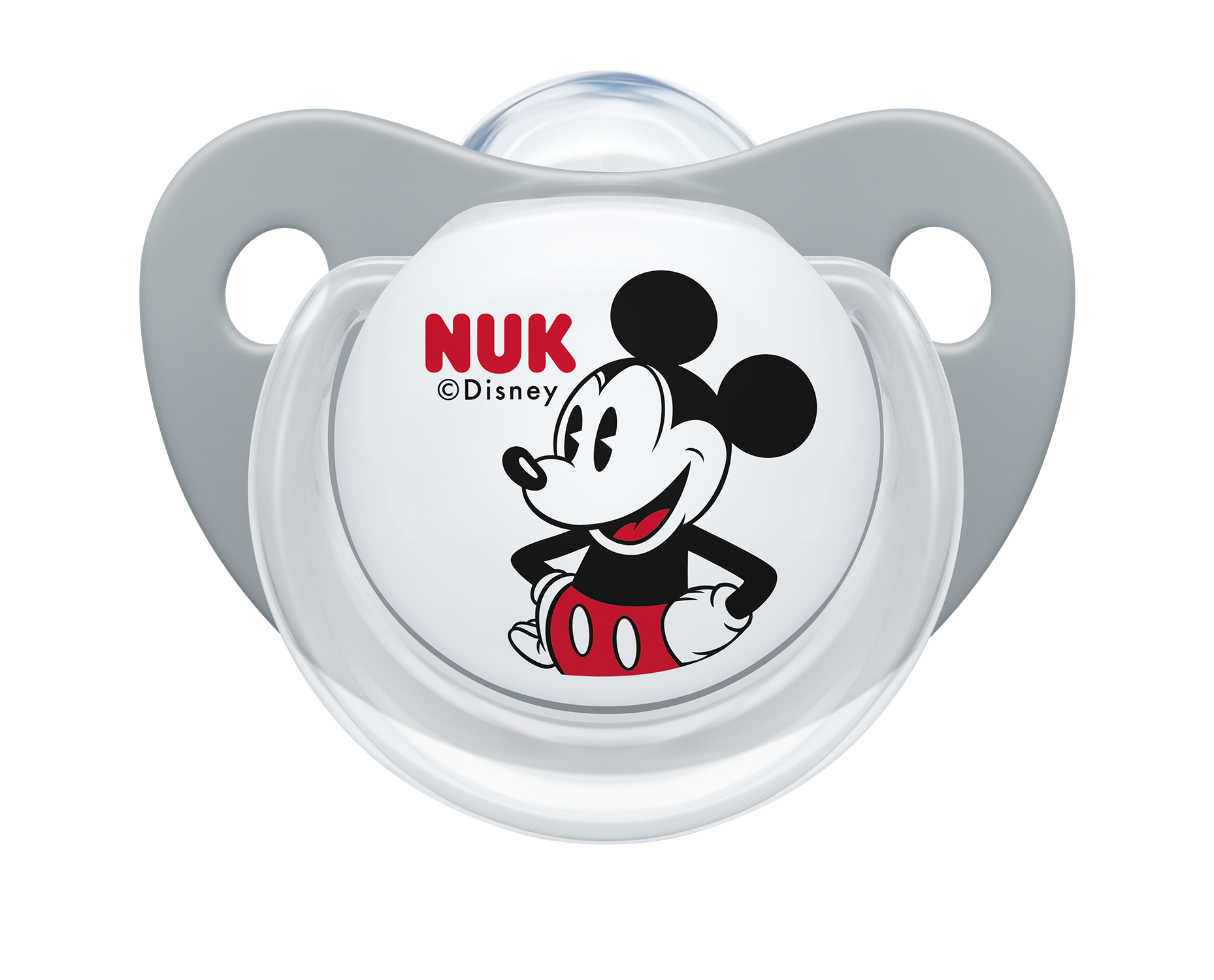 Силіконова пустушка Nuk Trendline Disney Mickey, ортодонтична, 6-18 міс., 2 шт., сірий з білим (10176213) - фото 3