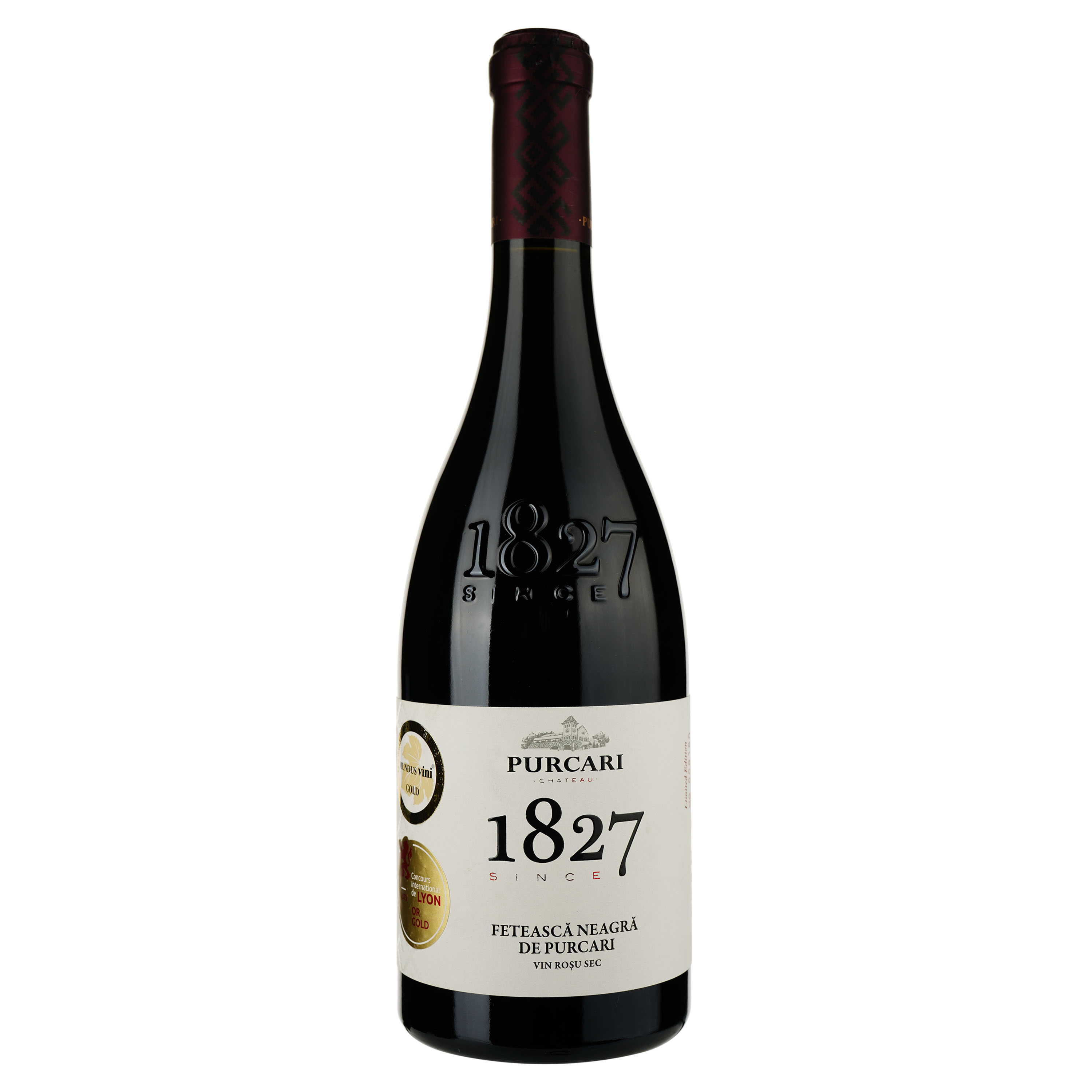 Вино Purcari 1827 Feteasca Neagra De Purcari, червоне, сухе, 0,75 л - фото 1