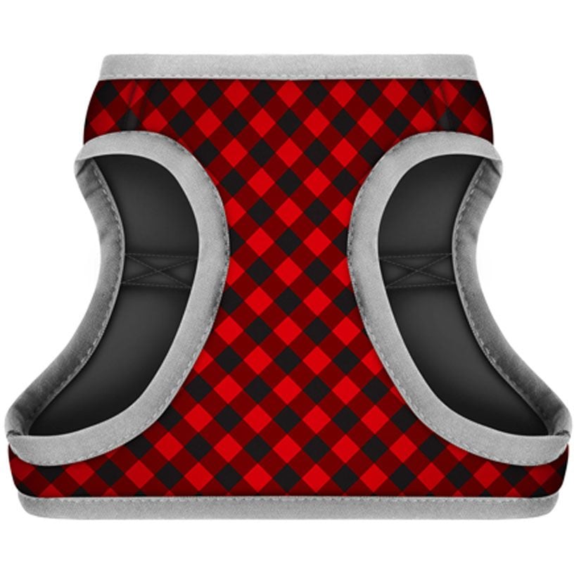 Шлея для собак мягкая Waudog Clothes Шотландка красная, с QR паспортом, S2, 46-50х43-45 см (2992) - фото 2