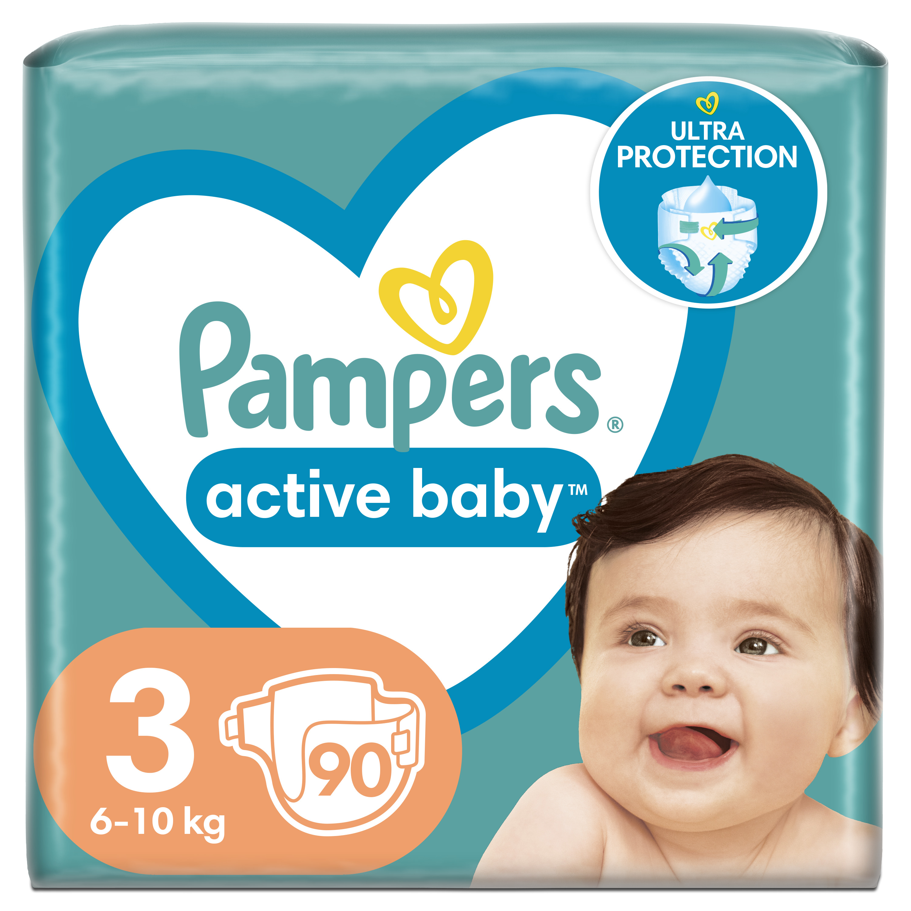 Підгузки Pampers Active Baby 3 (6-10 кг) 90 шт. - фото 1