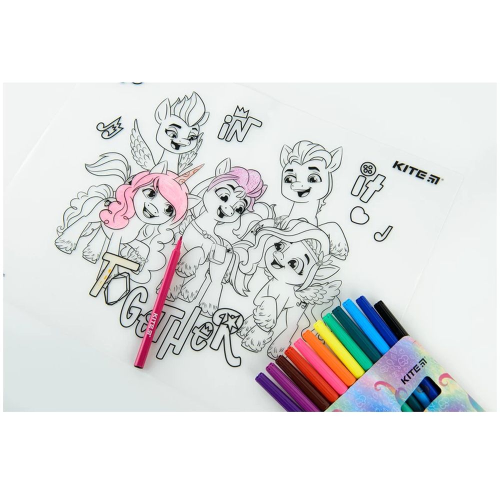 Подкладка раскраска Kite Little Pony 30х40 см силиконовая (LP22-424) - фото 6
