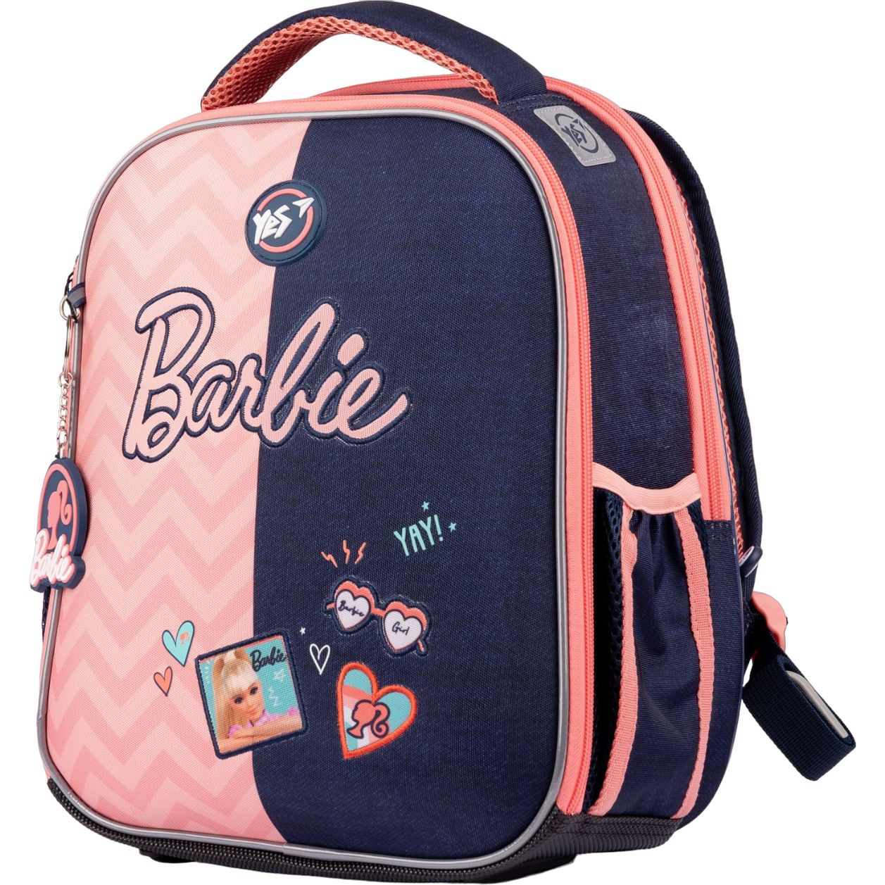 Рюкзак каркасний Yes H-100 Barbie, синій з рожевим (559111) - фото 1
