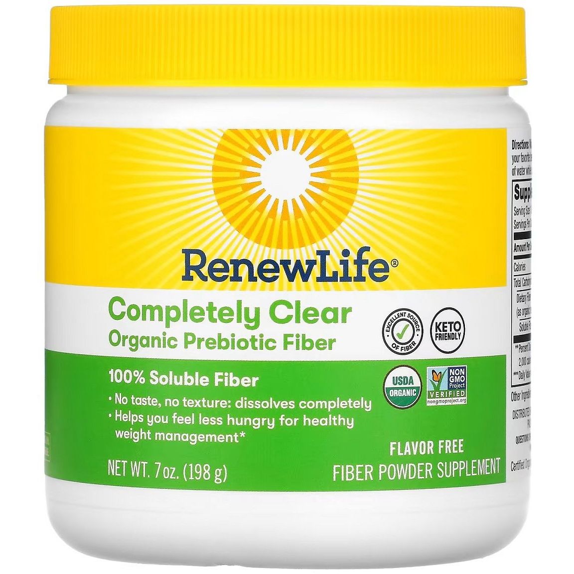 Клетчатка органическая Renew Life Completely Clear Organic Prebiotic Fiber 198 г - фото 1